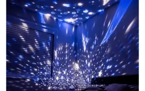 Luminária Abajur Projetor de Estrelas [Roxo]