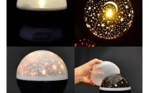 Luminária Abajur Projetor de Estrelas [Roxo]