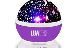 Luminária Abajur Projetor de Estrelas [Roxo]