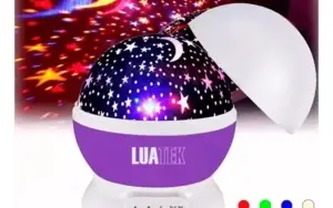 Luminária Abajur Projetor de Estrelas [Roxo]