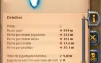 Conta Albion 600m de fama
