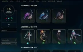 Conta Platina 3 382 Skins(1 Skin ou mais pra cada ADC)Barato