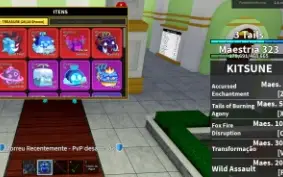 Conta Blox Fruits com CDK, SG, GodHuman, Kitsune, e mto mais