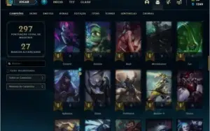 Conta prata 3 com 32 skins e 81 champs
