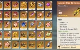 DILUC+QIQI + ARMA 5* + ZONGLI garantido prox. 10 invocações