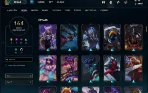Conta ouro 3 com 154 champs e 164 skins ( MAIN ADC )