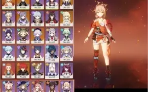 Yoimiya+Zhongli+Albedo+Qiqi C1+Diluc C1+Keqing