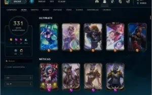 Conta de lol level 703 com 323 skins + conta de Valorant