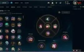 Conta de lol level 703 com 323 skins + conta de Valorant