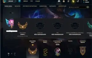 Conta ouro 1 com TODOS os champs e 173 Skins + 7 Vitoriosas
