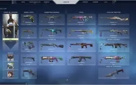 Conta valorant com muitas skins e tem skin no lol