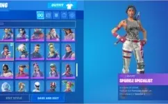 FORTNITE 124 SKINS + SALVE O MUNDO (EMOTES E SKINS RARAS)