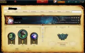 Conta lol  borda ouro