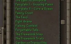 Conta OSRS lvl 84 quase todas as quests feitas