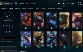 Conta platina 4 com 67 skins e 87 champs