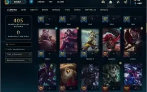 Conta platina 4 com 67 skins e 87 champs