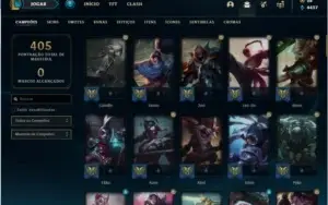 Conta platina 4 com 67 skins e 87 champs