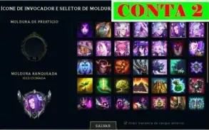 Combo de 02 contas League of Legends.