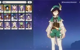 CONTA GENSHIN VENTI + ELEGIA + LANCA DE JADE + KEQING AR 12