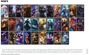 Conta bronze 3 com 54 Champs e 32 Skins