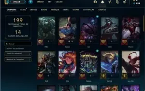 Conta bronze 3 com 54 Champs e 32 Skins