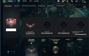 Conta bronze 3 com 54 Champs e 32 Skins