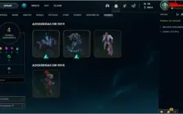 conta lol com 101 skins, prata 3