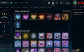 conta lol com 101 skins, prata 3