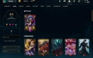 Conta prata 3 com 70 Champs e 40 Skins ( MAIN SUP )