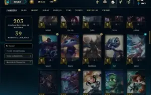 Conta prata 3 com 70 Champs e 40 Skins ( MAIN SUP )