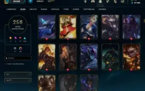 Conta prata 3 com 150 Champs e 258 Skins (1.2kk de Diana)