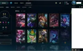Conta LOL Prata, FULL champ. 51 Skins