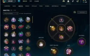 Conta ouro 4 com 87 skins e TODOS os champs
