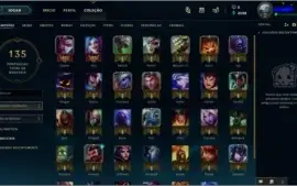 conta de lol gold v com graves vitorioso + outros skins