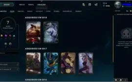 conta de lol gold v com graves vitorioso + outros skins