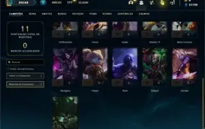 Conta Platina 4 com 21 Champs  e 3 Skins + 7 Fragmentos
