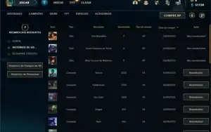 Conta Platina 4 com 21 Champs  e 3 Skins + 7 Fragmentos