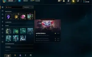 Conta Platina 4 com 21 Champs  e 3 Skins + 7 Fragmentos