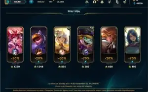 Conta ouro 4 com 23 Champs e 2 Skins + 11 Fragmentos