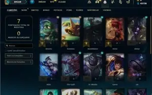 Conta ouro 4 com 23 Champs e 2 Skins + 11 Fragmentos