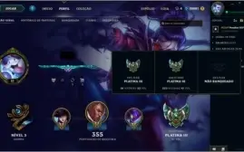 Conta platina 3 com muitas skins