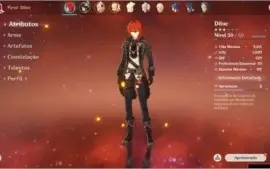Conta Genshin Impact (Diluc, Venti, Fischl....). RANK 32