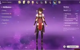 Conta Genshin Impact (Diluc, Venti, Fischl....). RANK 32
