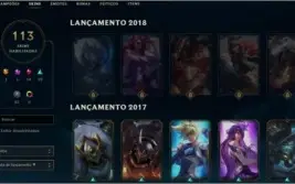 Conta LOL 113 skins + 131 champ + 3 vitory skins (s4,s5,s6)