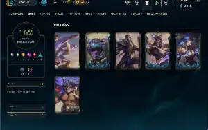 Ouro 4 com TODOS os champs e 162 Skins ( JG / ADC / TOP )
