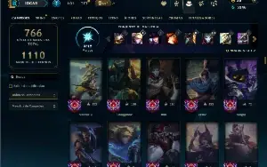 Ouro 4 com TODOS os champs e 162 Skins ( JG / ADC / TOP )