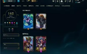 Ouro 4 com TODOS os champs e 162 Skins ( JG / ADC / TOP )