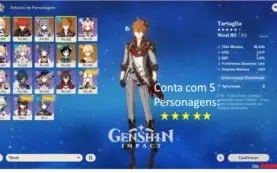 Genshin Impact - 5 Personagens (5Estrelas) AR45