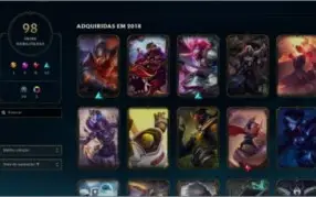 Conta LoL lvl 400+, 98 skins,  com o beta card do valorant