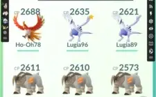conta de Pokémon goncom 36 lendário, 17 shiny e 11 100%